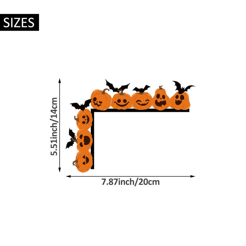 Pumpkin Bat Door Corner Decoration for Festive Entryways