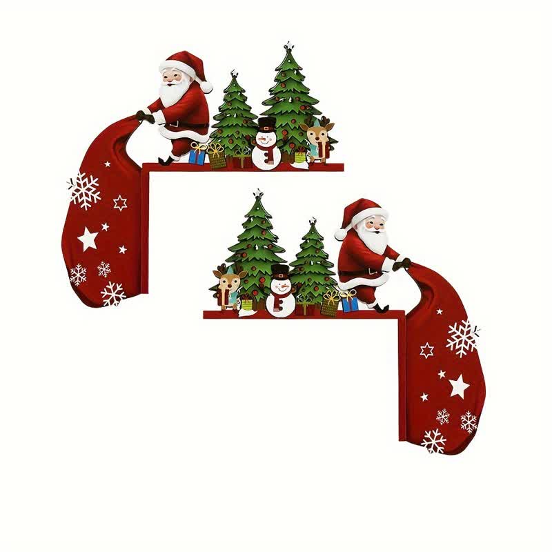 Santa Christmas Tree Door Corner Decoration