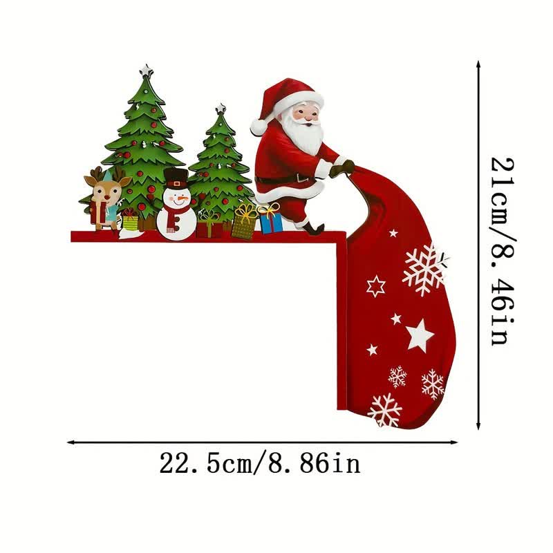 Santa Christmas Tree Door Corner Decoration