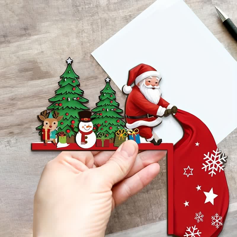 Santa Christmas Tree Door Corner Decoration
