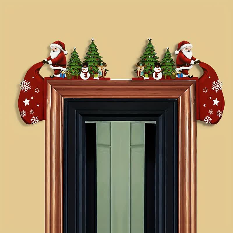 Santa Christmas Tree Door Corner Decoration