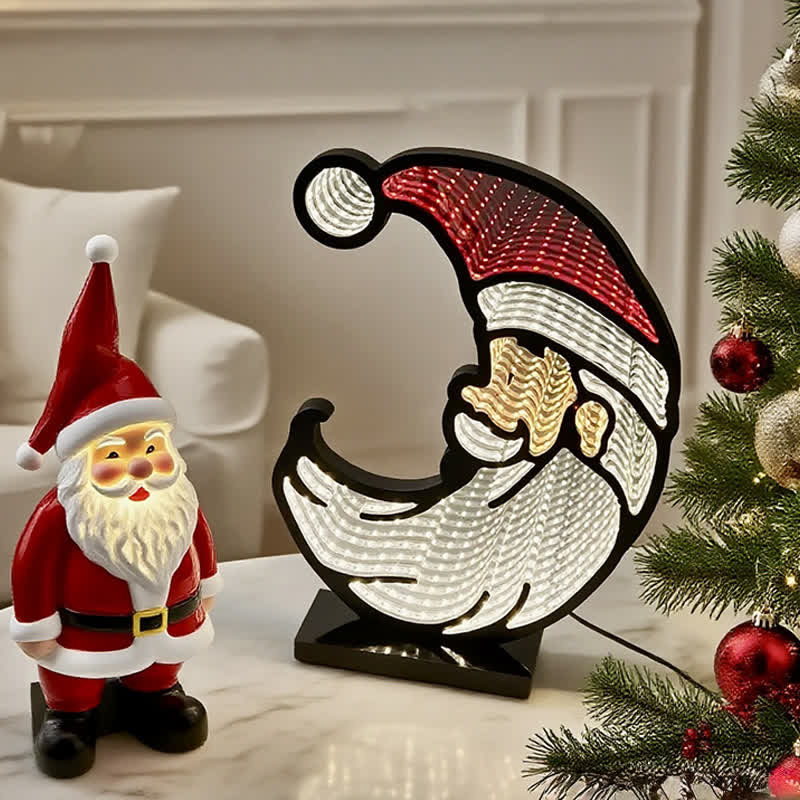 3D Santa Infinity Light For Festive Glow