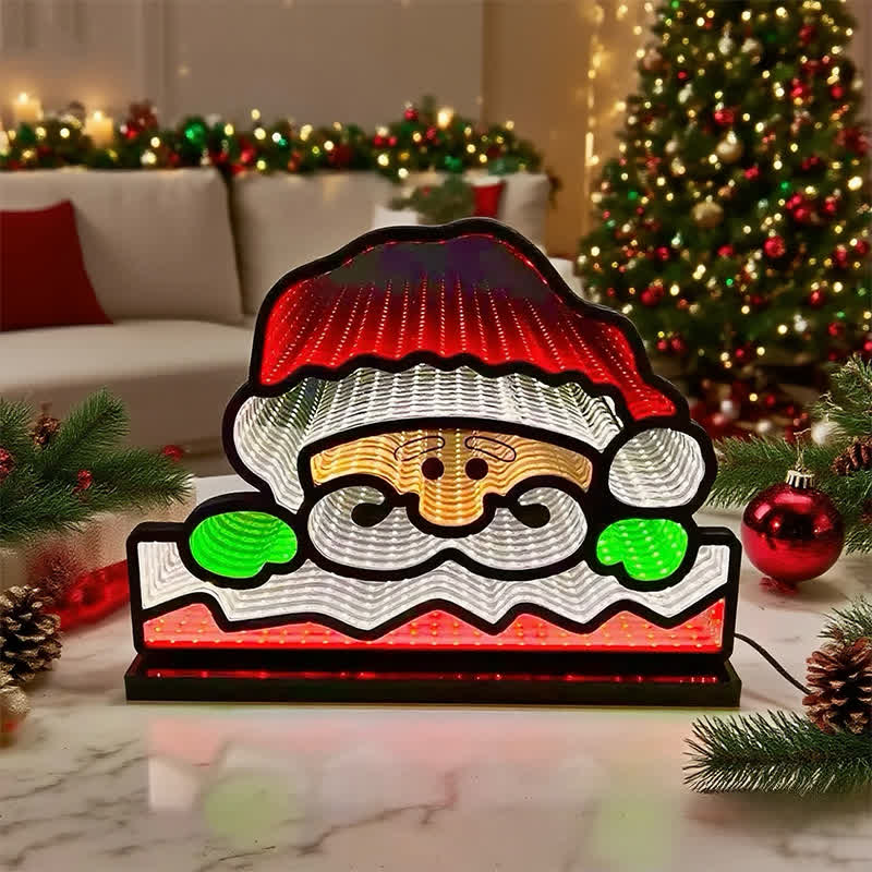 3D Santa Face Night Lamp For Festive Glow