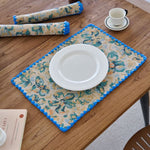 Rustic Blue Floral Placemat For Cozy Tables