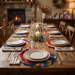 Rainbow Swirl Table Placemat For Cheerful Dining