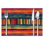 Colorful Striped Linen Placemat For Cheerful Tables