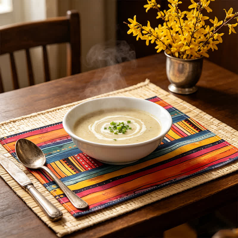 Colorful Striped Linen Placemat For Cheerful Tables
