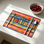 Colorful Striped Linen Placemat For Cheerful Tables
