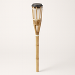 Bamboo Solar Torch for Warm Outdoor Glow