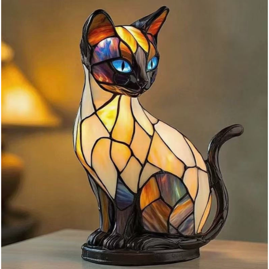 Mosaic Animal Lamp for a Cozy Glow