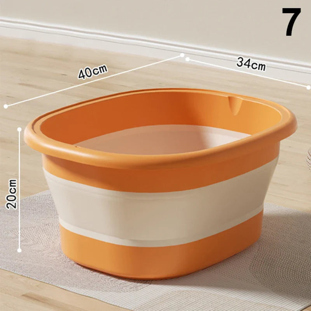 Foldaway Foot Soaking Tub With Massage Rollers