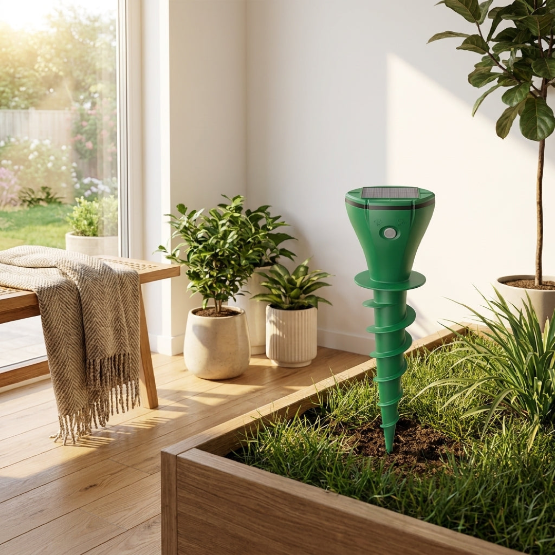 Solar Mole Repellent for Quiet Lawn Protection