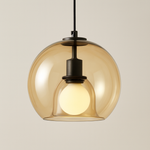 Sculptural Glass Pendant Light for a Warm Glow