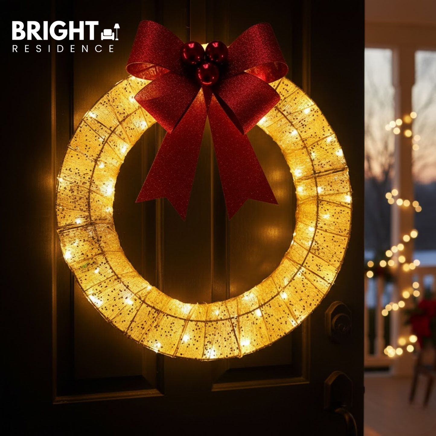 LED Christmas Wreath For A Warm Festive Glow