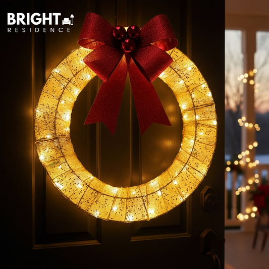 LED Christmas Wreath For A Warm Festive Glow