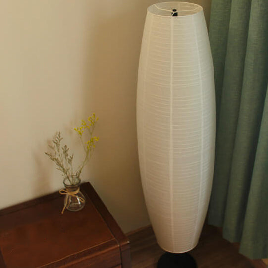 Rice Paper Column Floor Lamp For Soft Glow