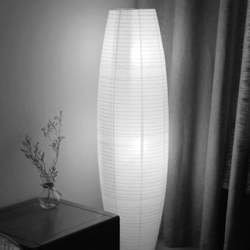 Rice Paper Column Floor Lamp For Soft Glow