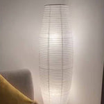 Rice Paper Column Floor Lamp For Soft Glow