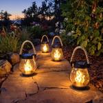 Solar Flame Lantern For Warm Outdoor Evenings