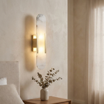 Sculpted Marble Sconce for Soft Ambient Light