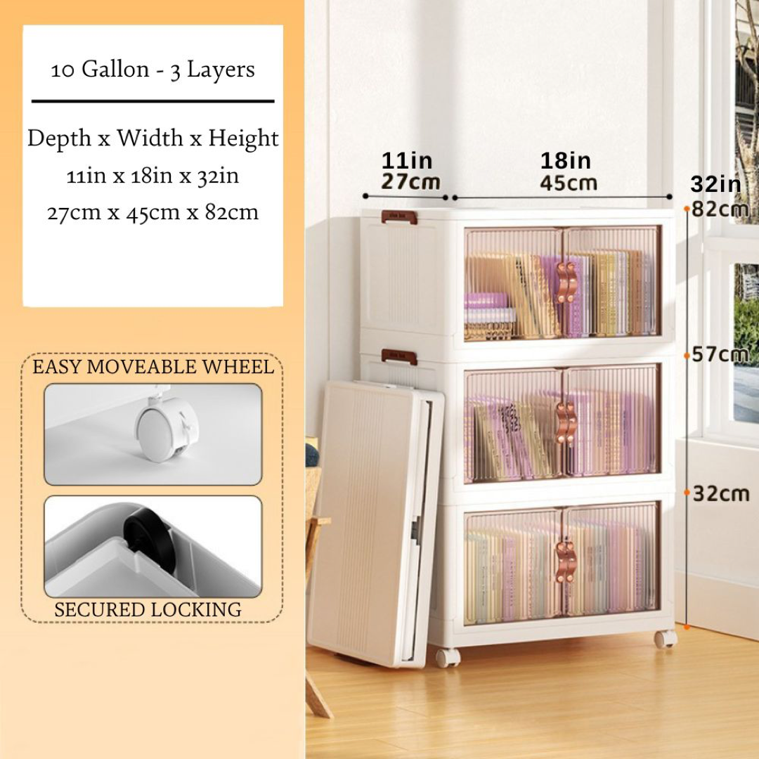 Clear-Front Storage Bins for Easy Access
