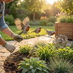Kinetic Robin Garden Stake for Peaceful Memorials