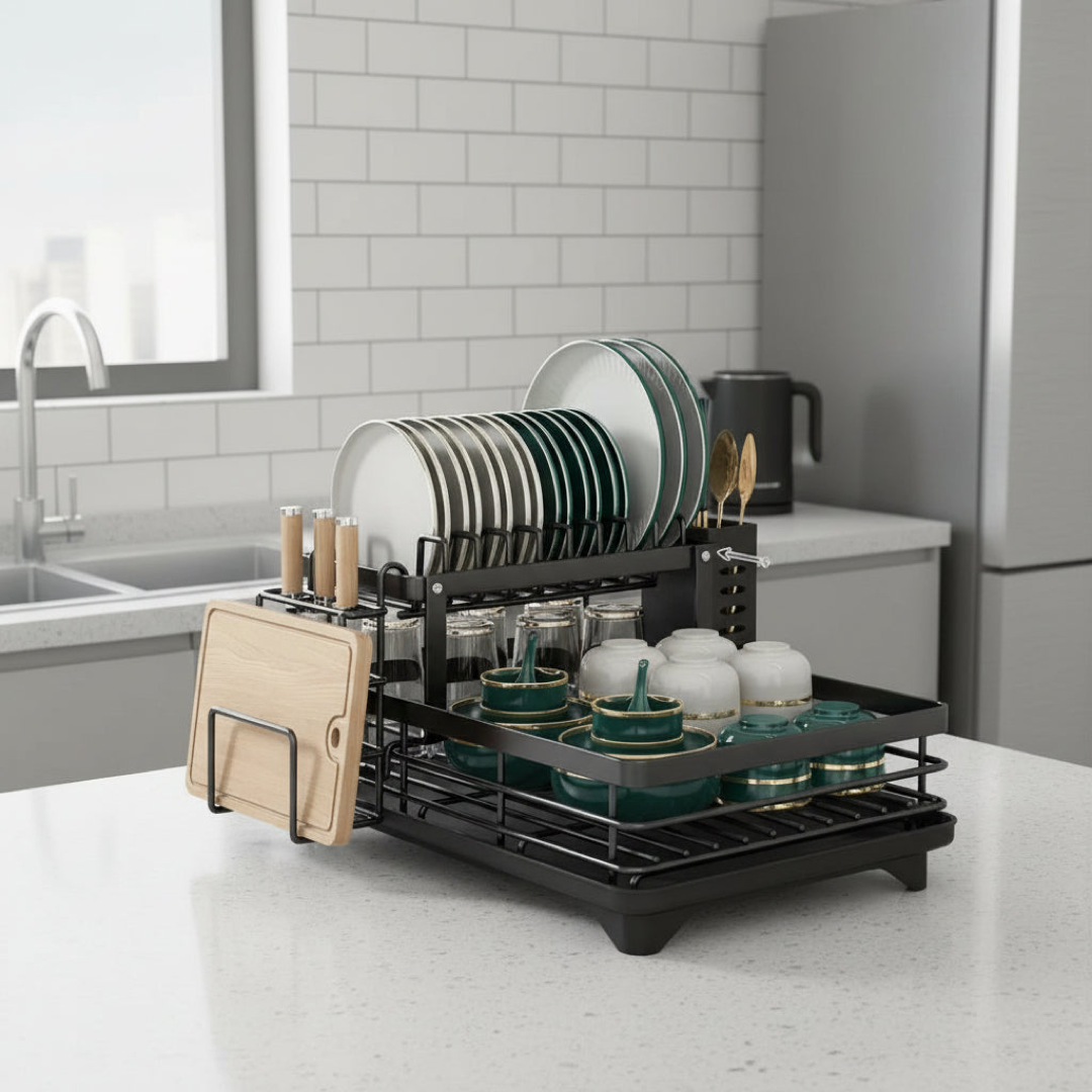 Collapsible Dish Drainer for Clutter-Free Counters