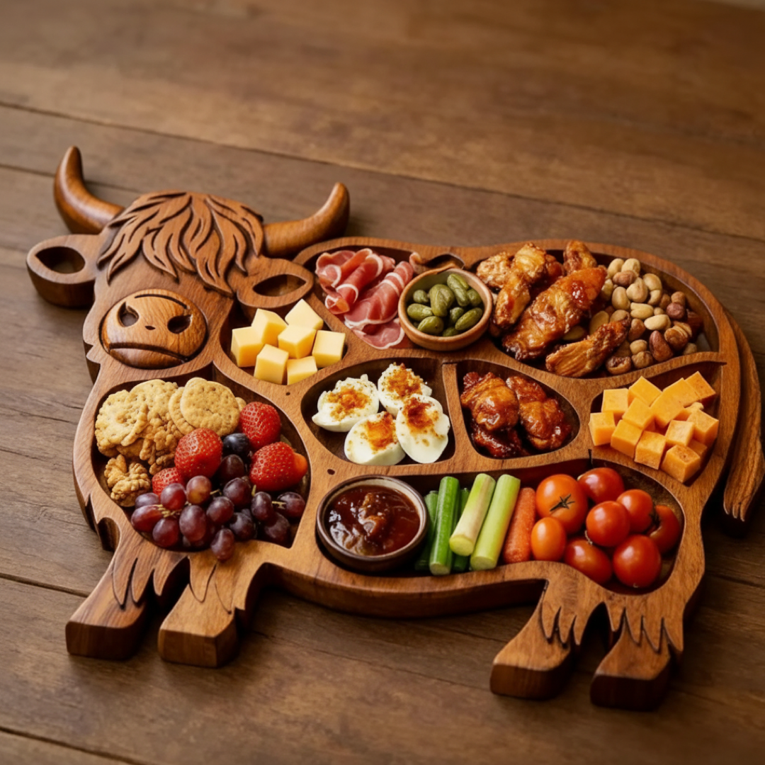 Farmhouse Cow Serving Board for Effortless Hosting