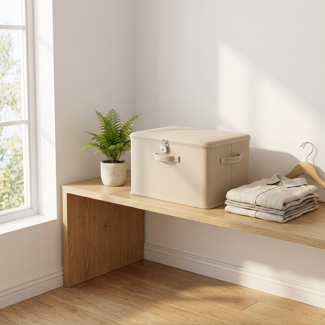 Secure Foldable Storage Box for Tidy Closets