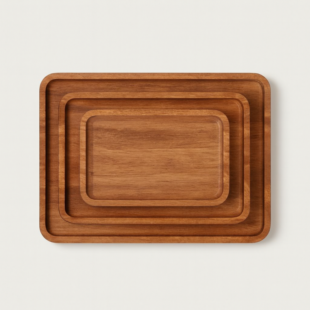 Natural Wood Serving Tray for Effortless Entertaining
