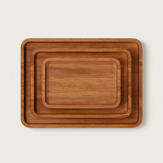 Natural Wood Serving Tray for Effortless Entertaining