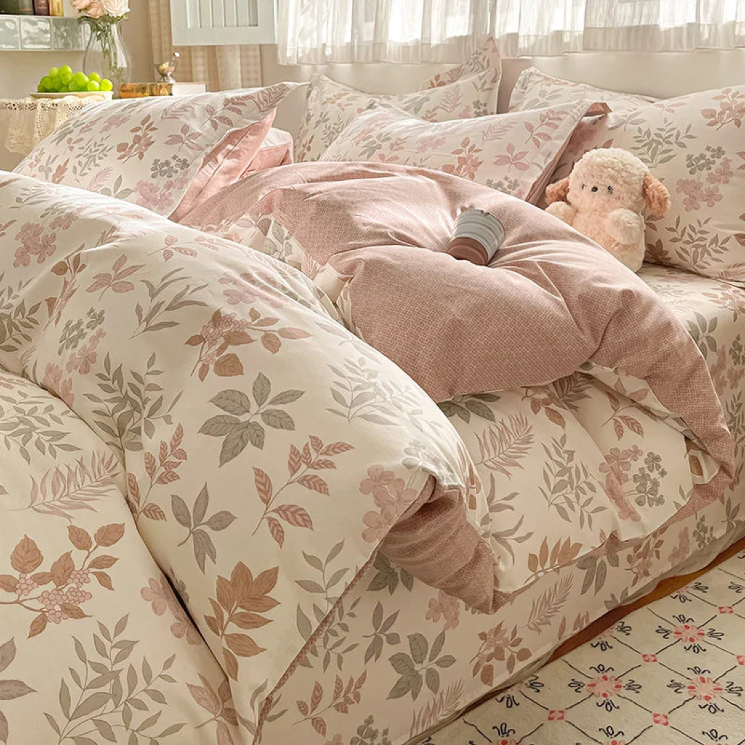 Botanical Cotton Bedding Set for Cooler Sleep