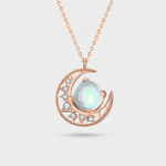 Moonstone Crescent Necklace – Effortless Elegance