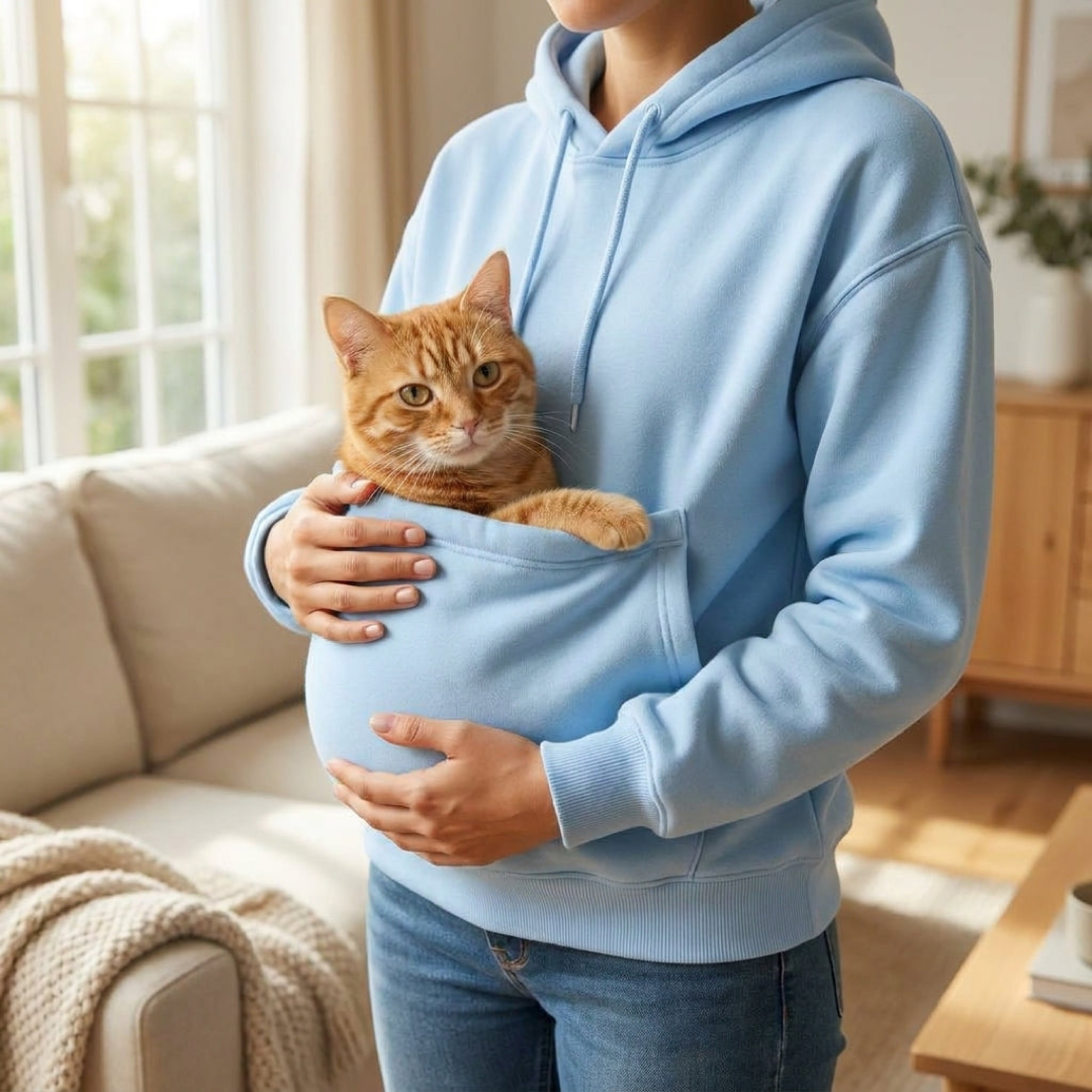 Pet Pocket Hoodie for Hands-Free Cuddles