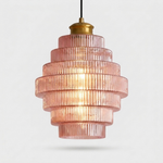 Tiered Glass Pendant Light — Warm Ambient Glow
