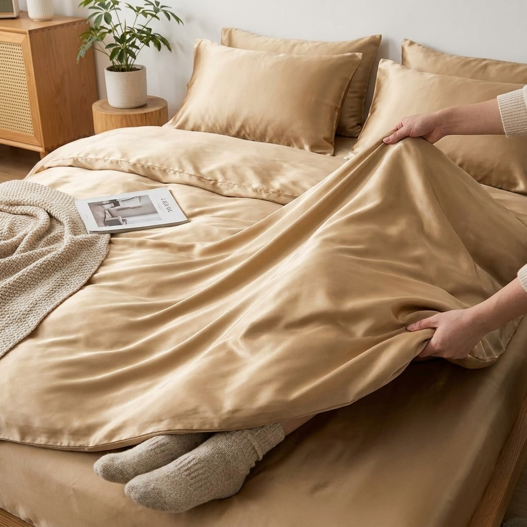 Silk Duvet Cover for Smoother Nights