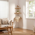 Solid Pine Corner Shelf for Space-Saving Storage