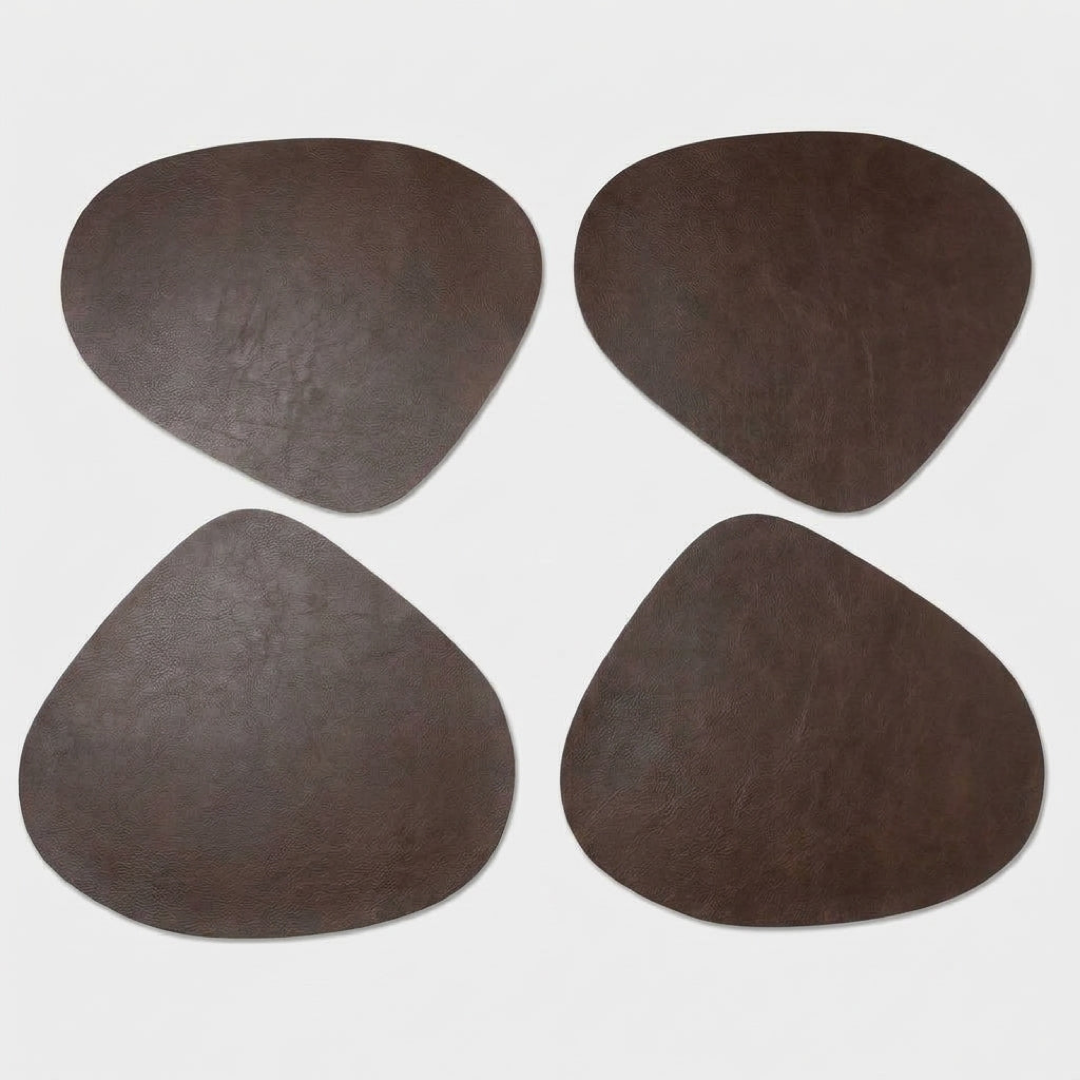 Teardrop Faux Leather Placemat for Easy Cleanup