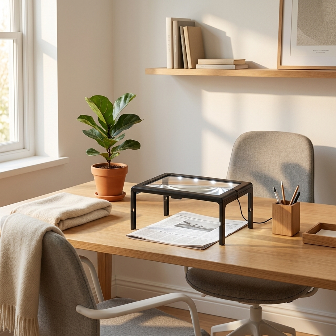 Full-Page LED Reading Magnifier for Clearer Print