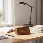 Wooden LED Clock for Hands-Free Timekeeping