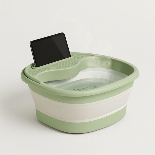 Foldaway Foot Soaking Tub With Massage Rollers