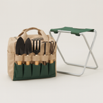 Garden Tool Kit With Seat for Strain-Free Planting