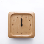 Beechwood Bedside Clock for Tick-Free Sleep