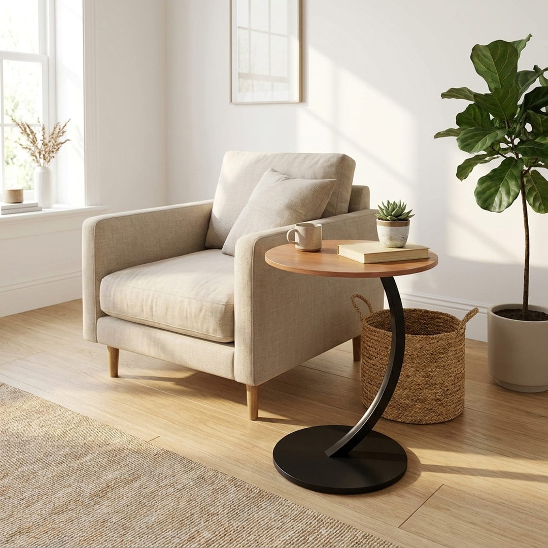 Compact Round Side Table for Everyday Ease