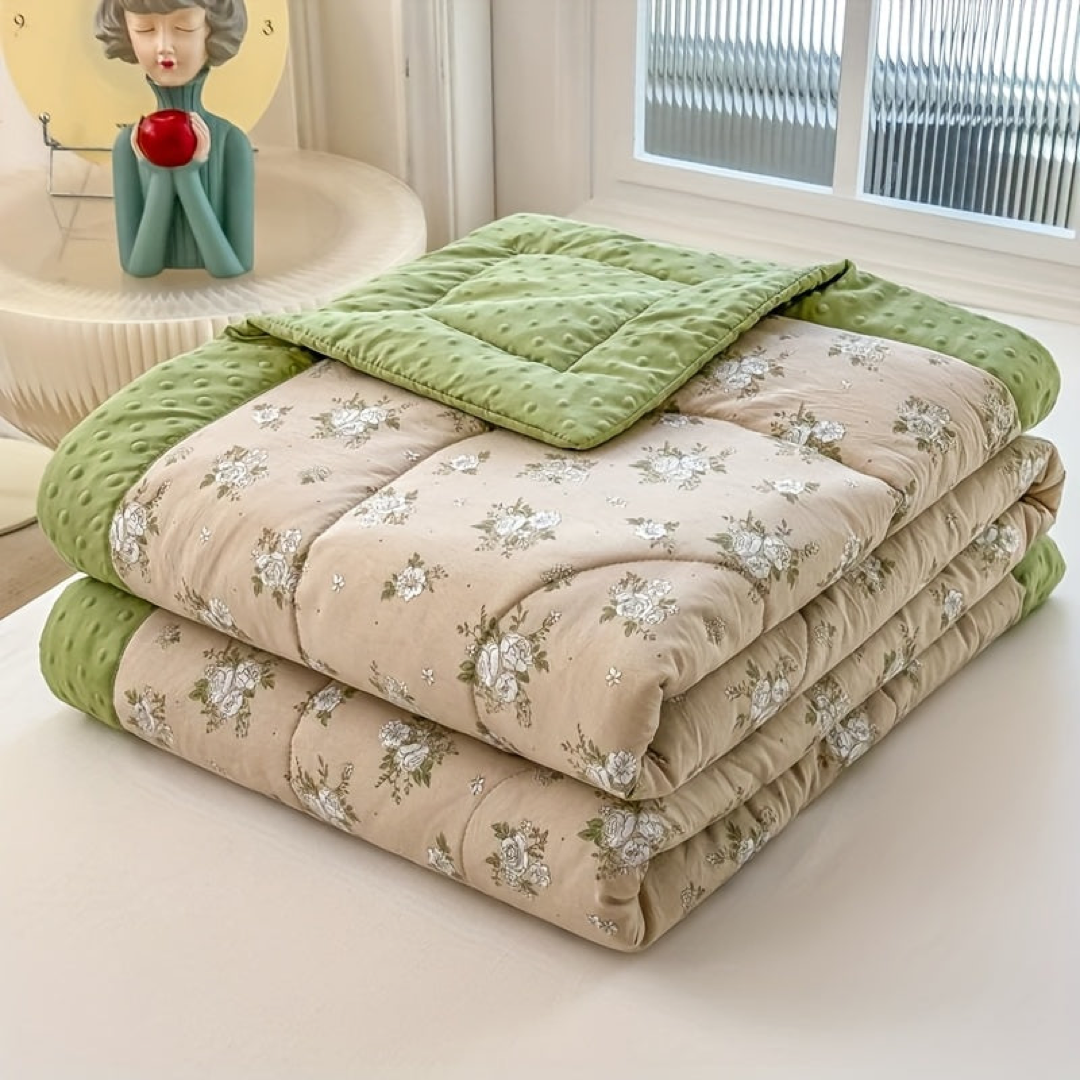 Breathable Floral Cotton Quilt for Cooler Sleep