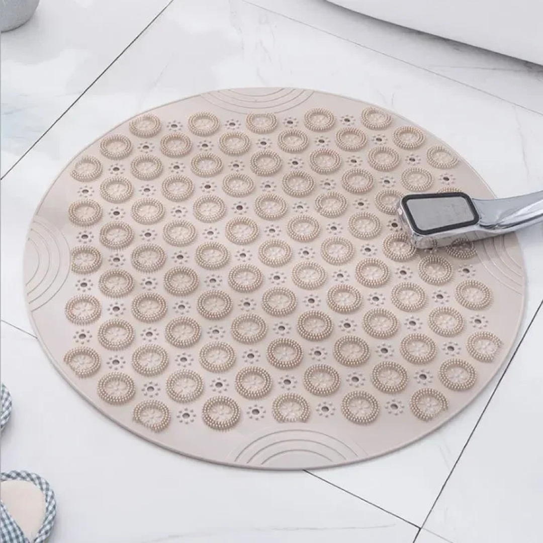 Round Non-Slip Bath Mat with Suction Cups