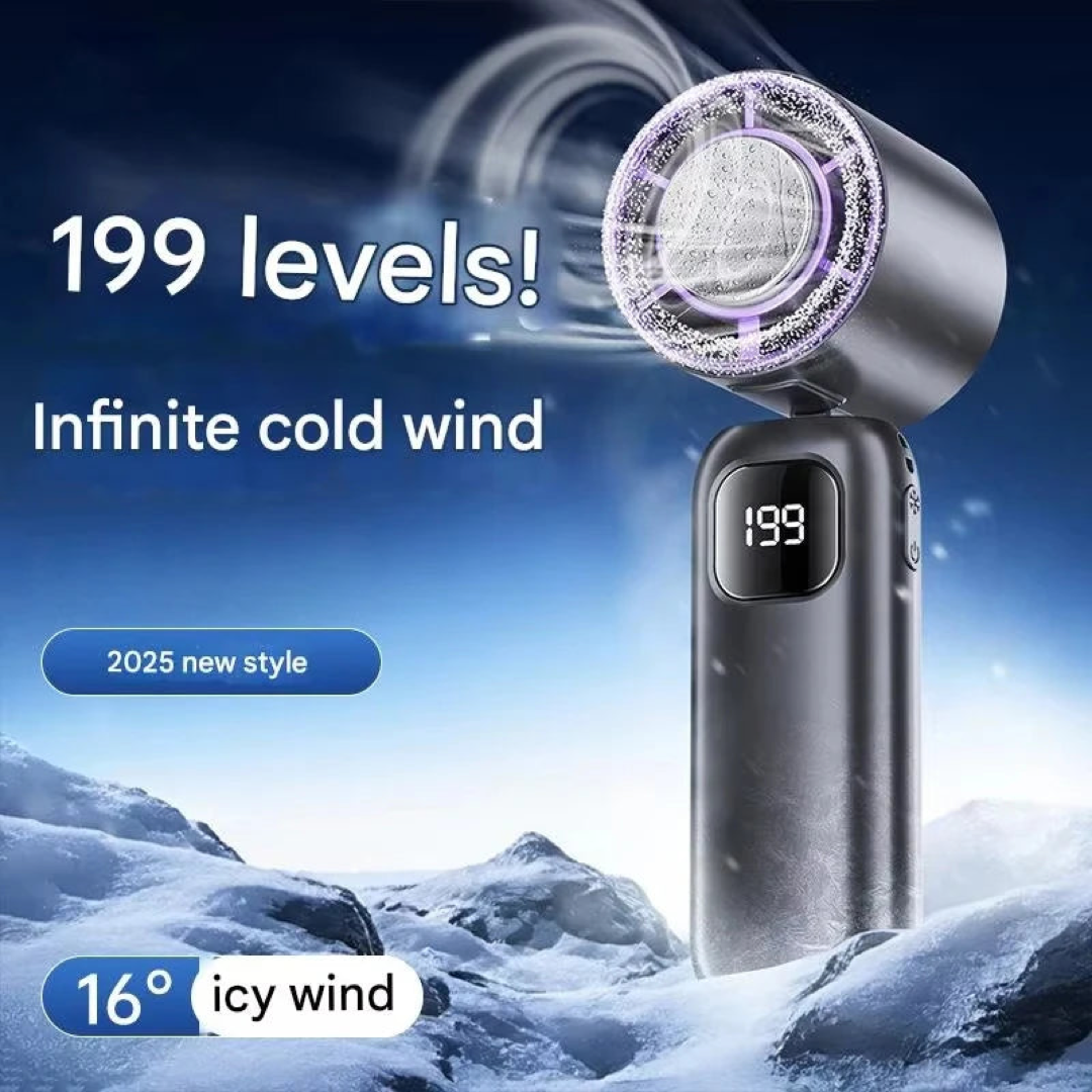 Portable Ice-Cooling Fan for Rapid Relief