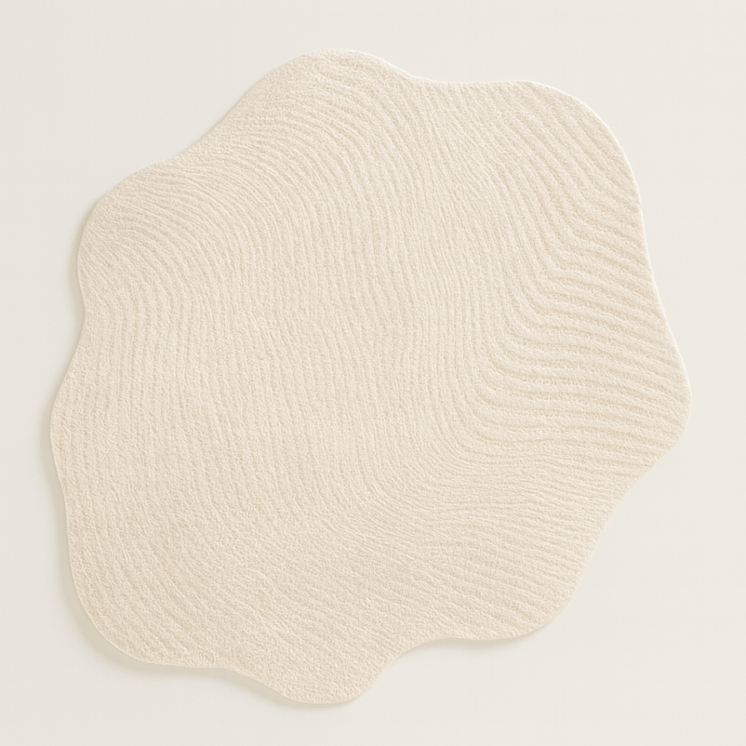 Sculptural Striped Area Rug – Plush Washable Comfort