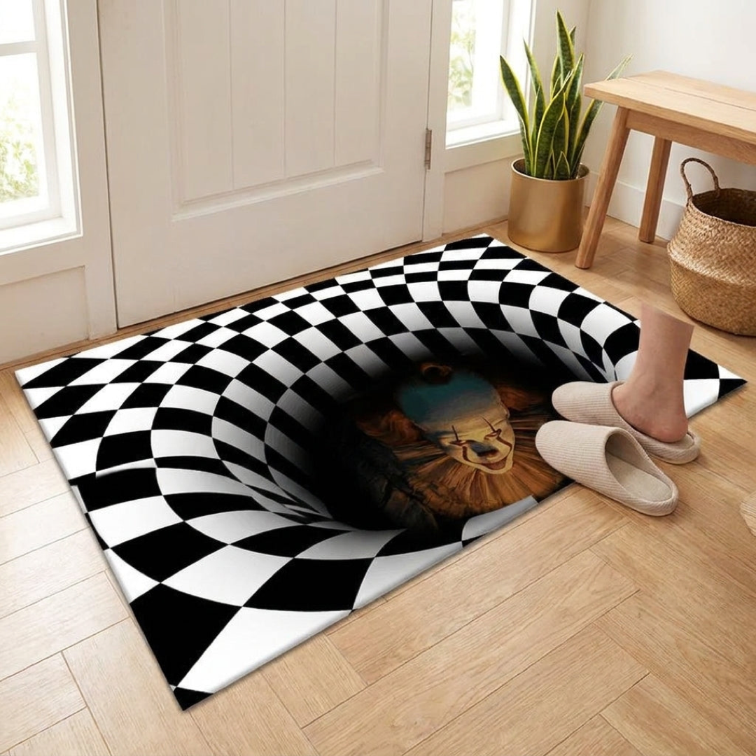 Clown Vortex Doormat With Non-Slip Grip