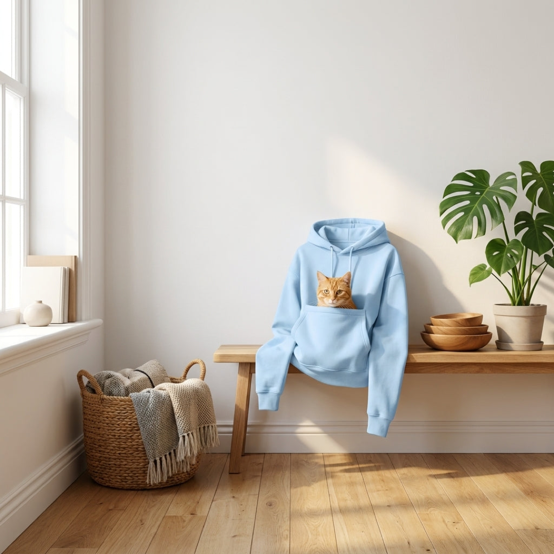 Pet Pocket Hoodie for Hands-Free Cuddles